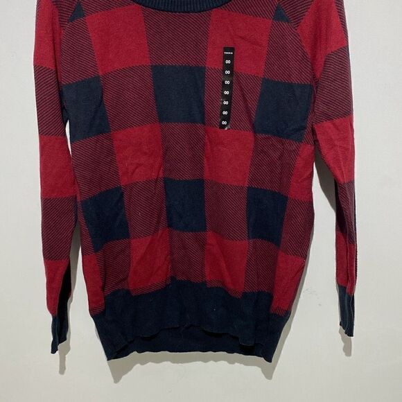 Torrid Women's Red Plaid Long Sleeve Pullover Sweatshirt Size Medium/Large NWT - Picture 3 of 12